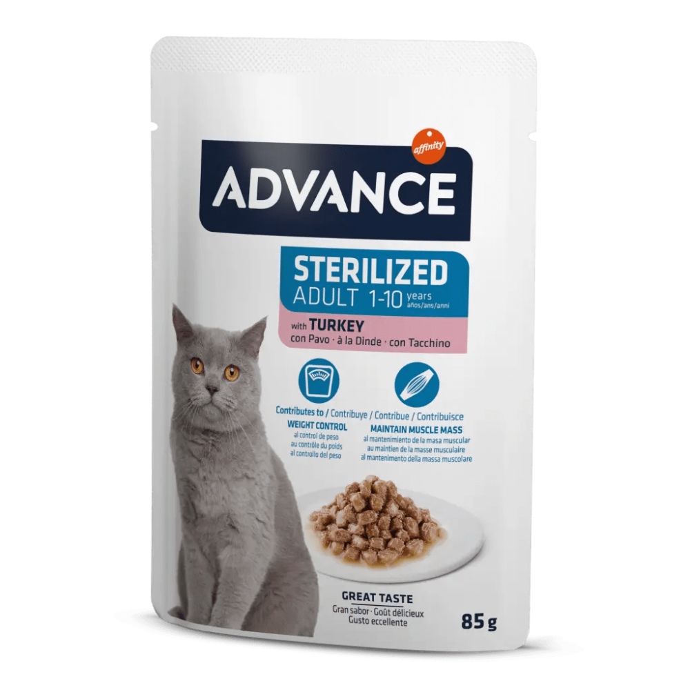 Advance Kısırlaştırılmış Hindili Kedi Konservesı 85 GR | SRC: Barcode: 8410650939346